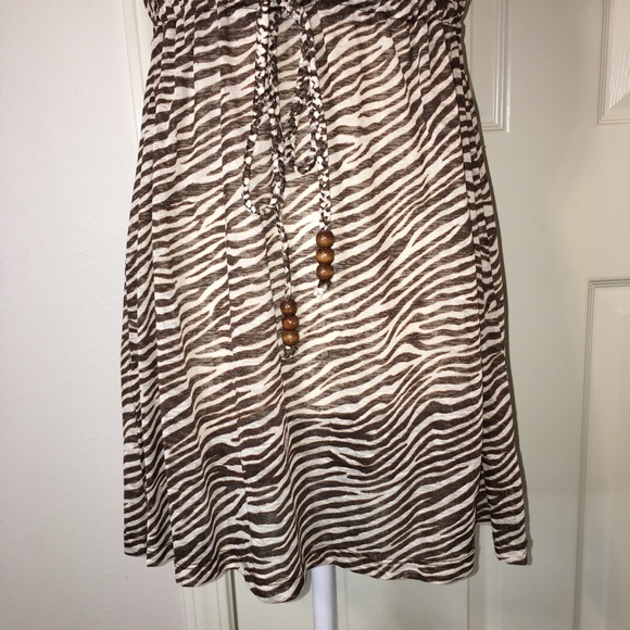 New York & Company Zebra Swimsuit Coverup - Picture 2 of 7